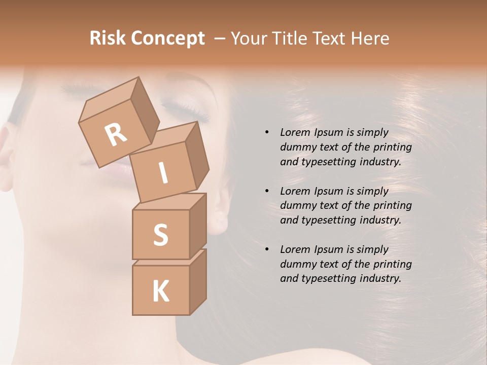 Lying White Hairstyle PowerPoint Template