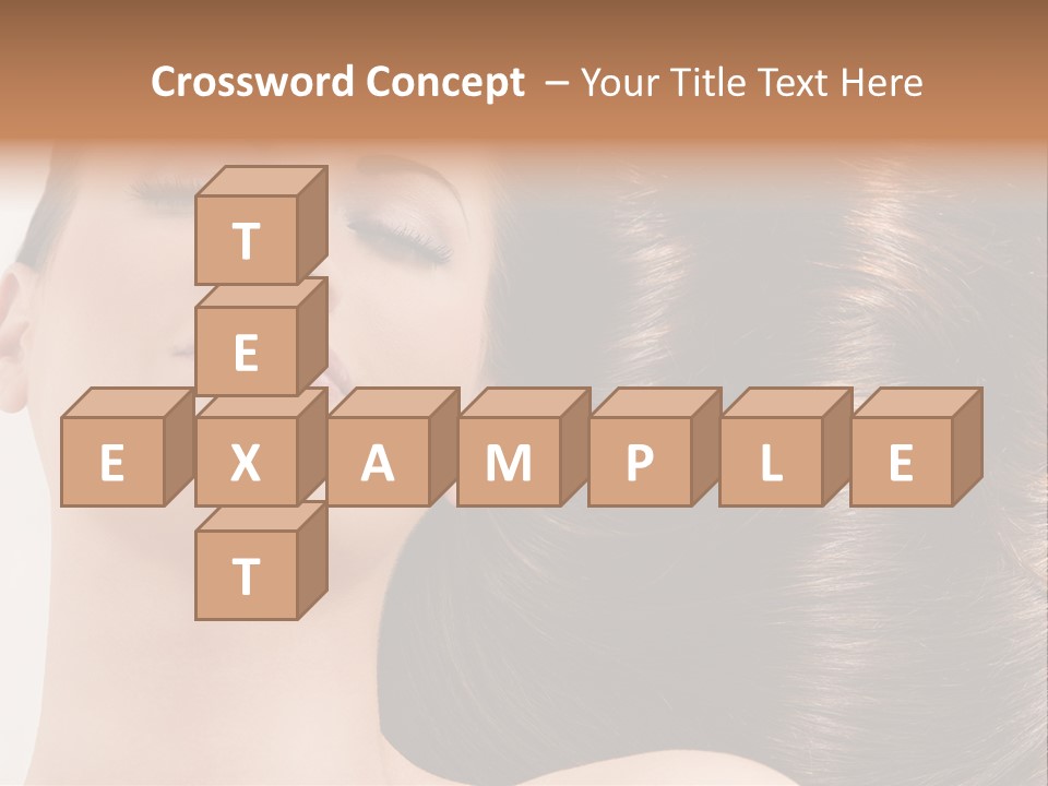 Lying White Hairstyle PowerPoint Template