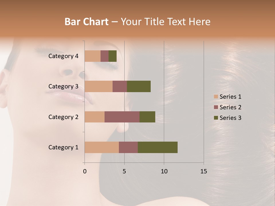 Lying White Hairstyle PowerPoint Template