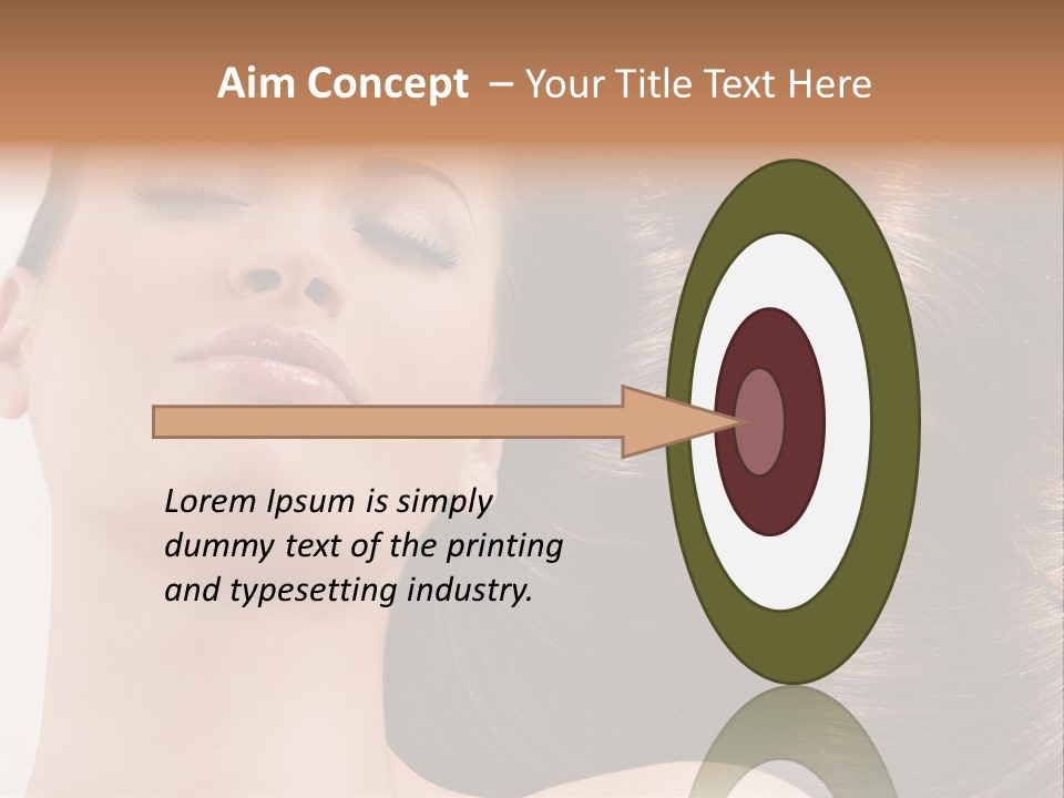 Lying White Hairstyle PowerPoint Template