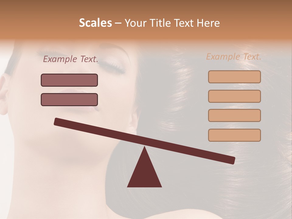 Lying White Hairstyle PowerPoint Template