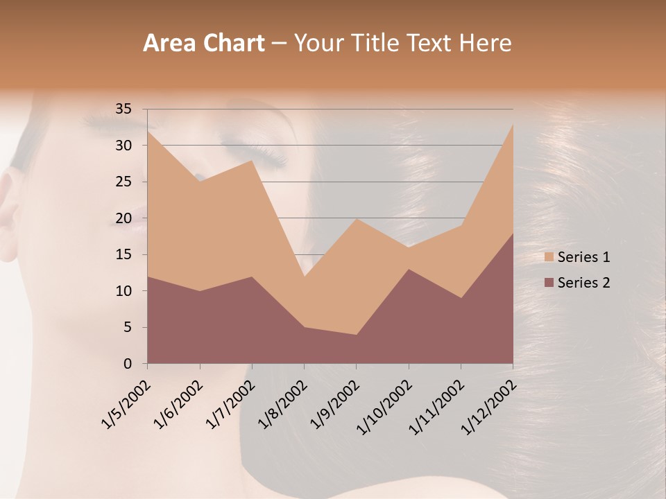 Lying White Hairstyle PowerPoint Template
