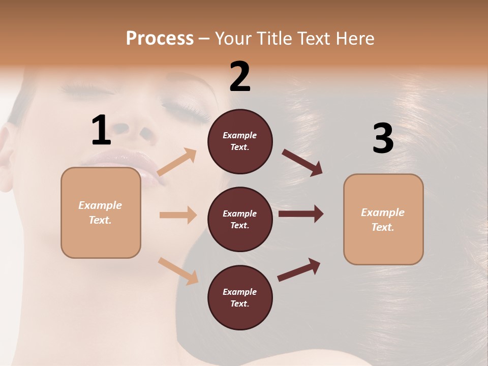 Lying White Hairstyle PowerPoint Template