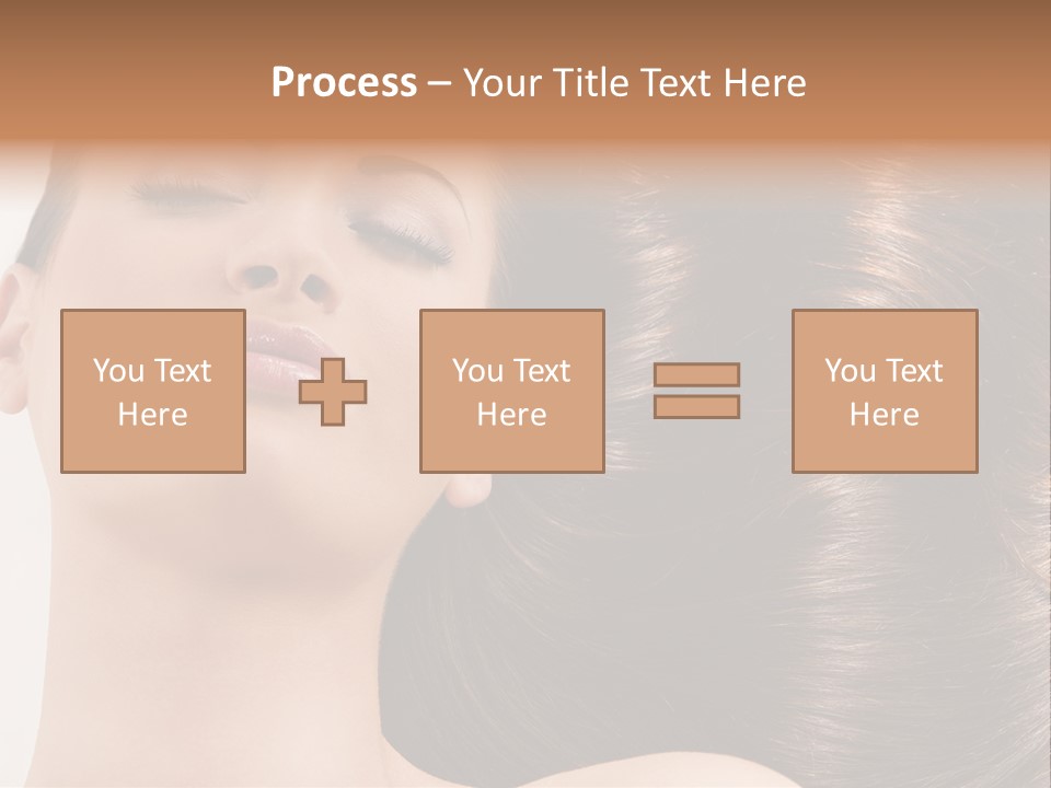 Lying White Hairstyle PowerPoint Template