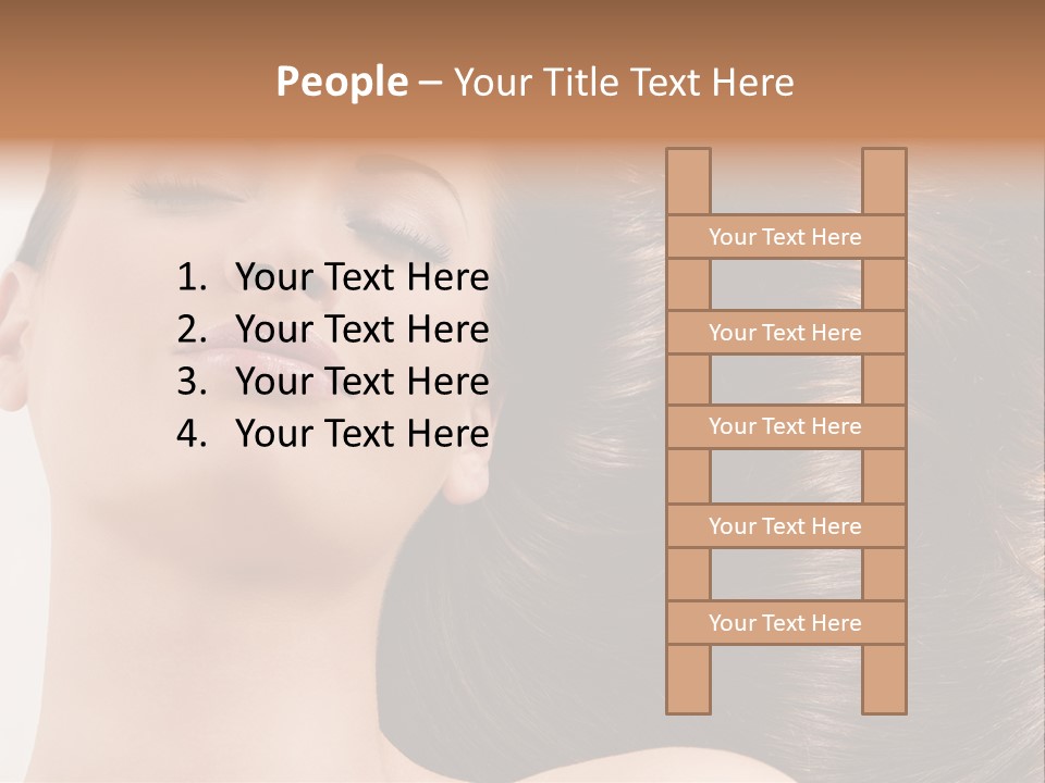 Lying White Hairstyle PowerPoint Template