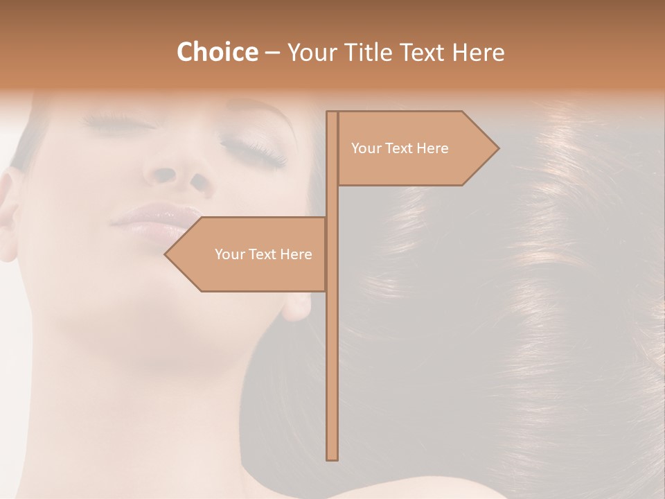 Lying White Hairstyle PowerPoint Template