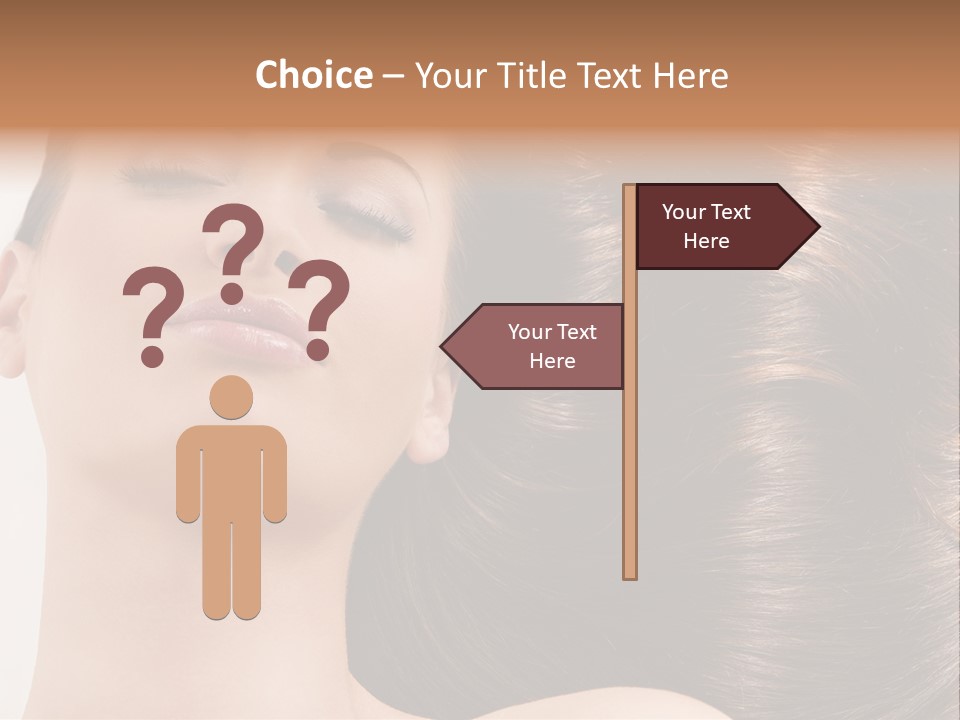 Lying White Hairstyle PowerPoint Template