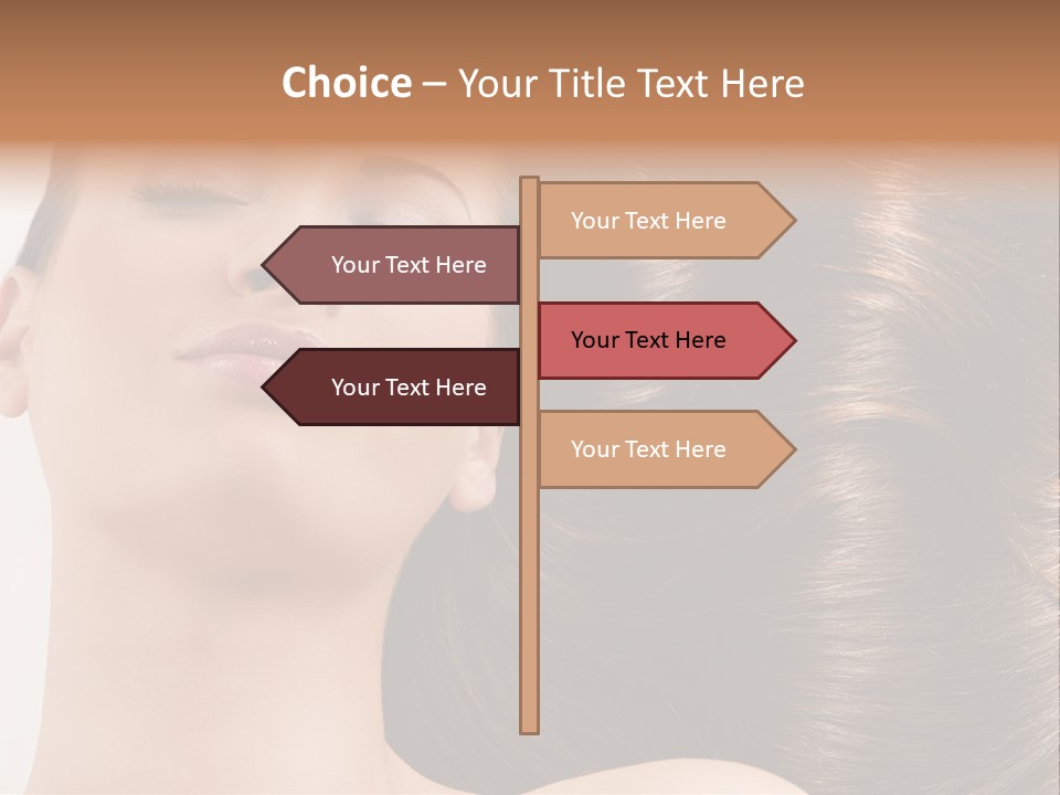 Lying White Hairstyle PowerPoint Template