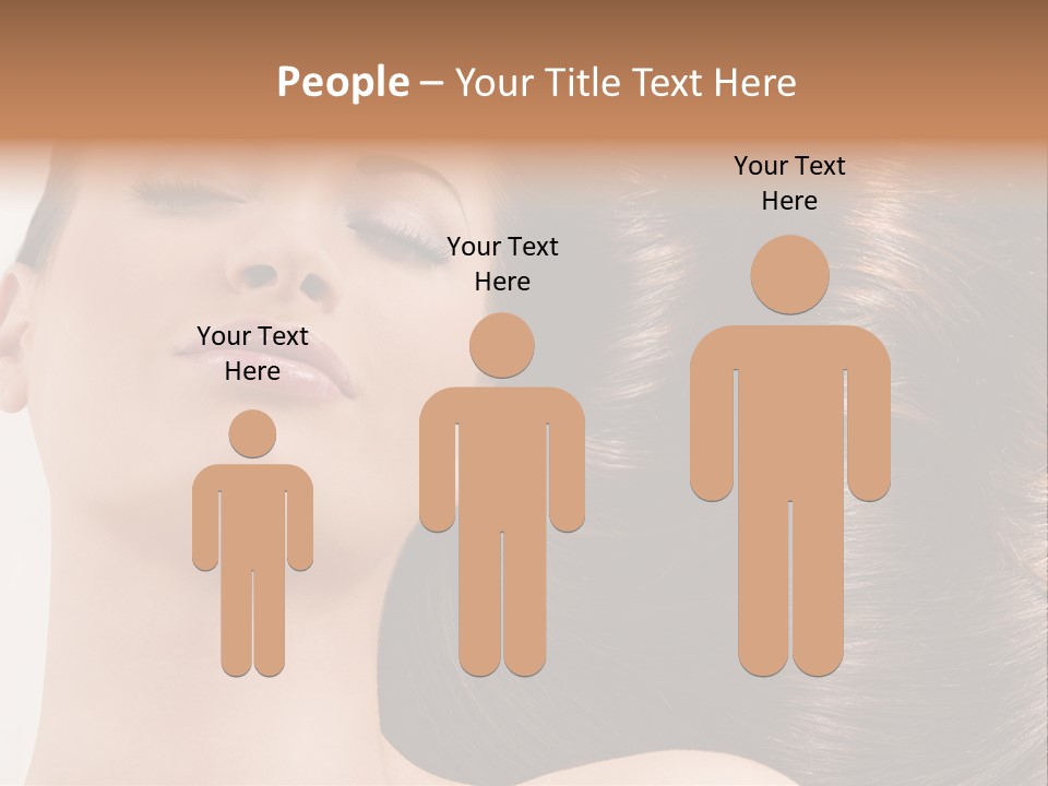 Lying White Hairstyle PowerPoint Template