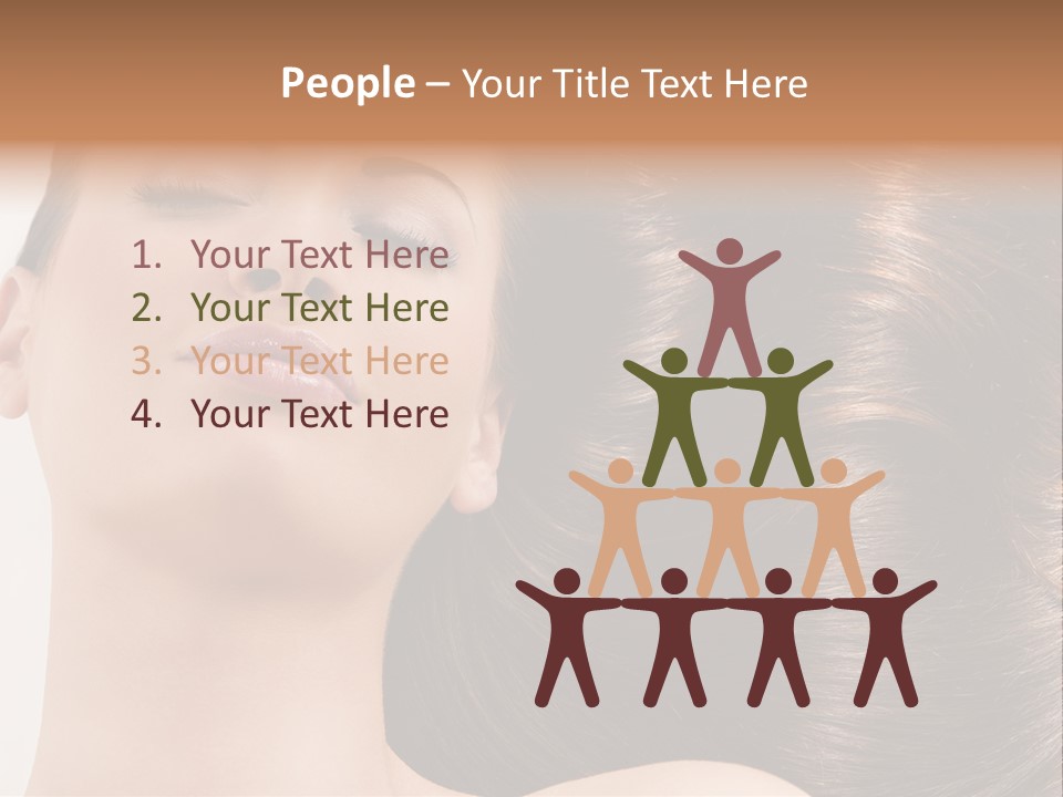 Lying White Hairstyle PowerPoint Template