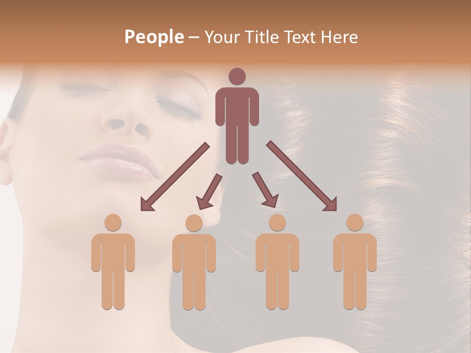Lying White Hairstyle PowerPoint Template