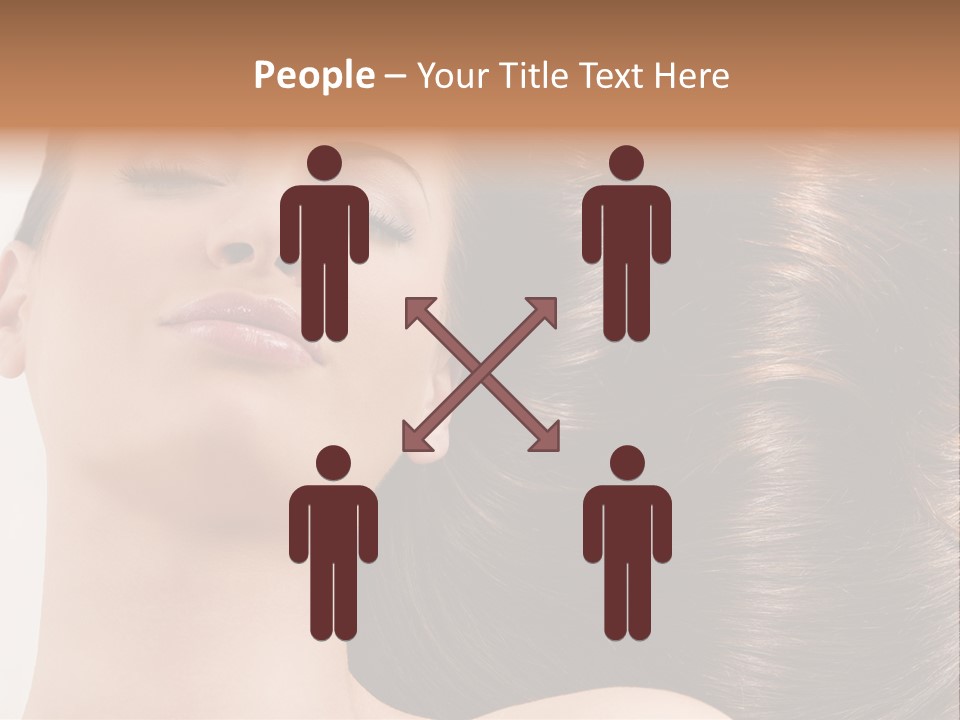 Lying White Hairstyle PowerPoint Template