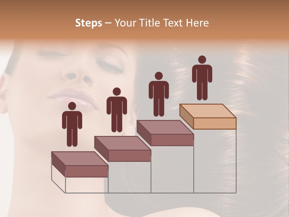 Lying White Hairstyle PowerPoint Template