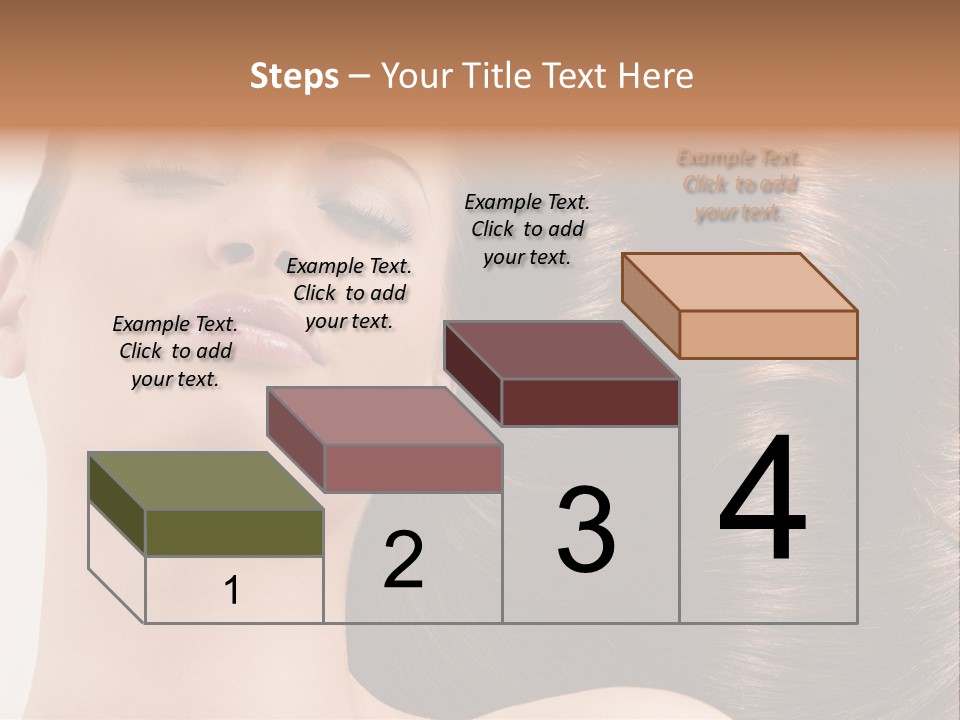 Lying White Hairstyle PowerPoint Template