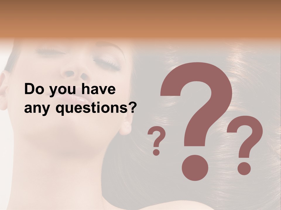 Lying White Hairstyle PowerPoint Template