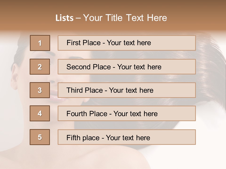 Caucasian Brown Attractive PowerPoint Template
