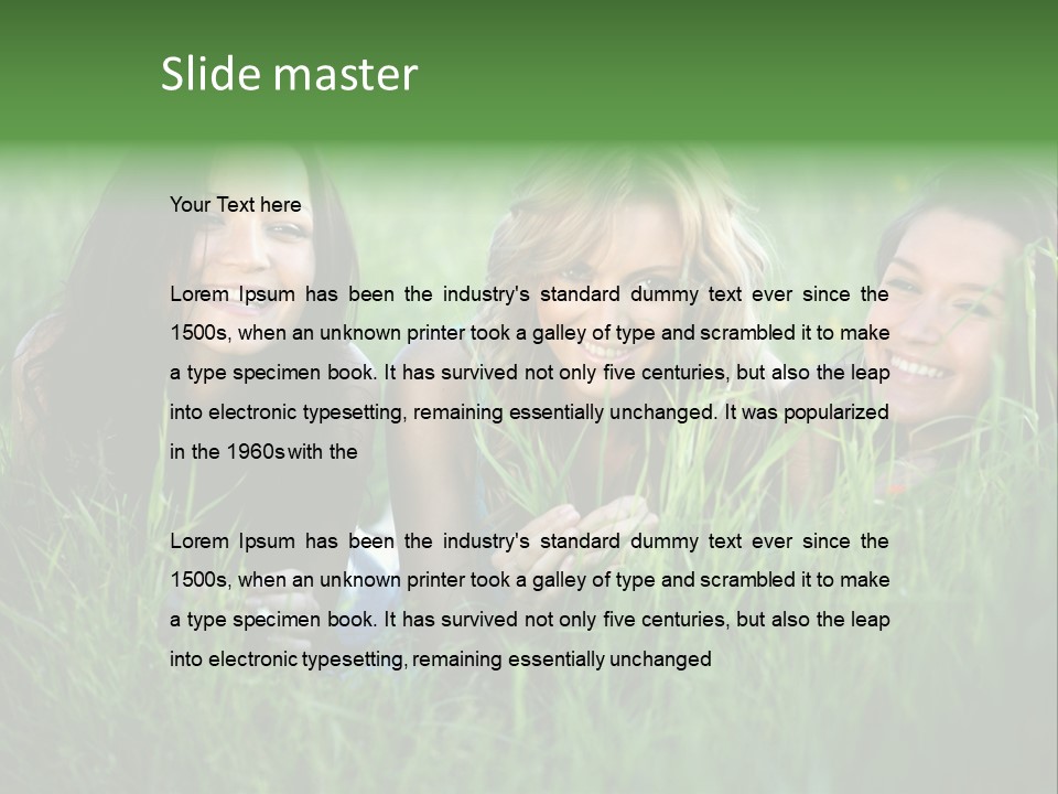 Flower Field Green PowerPoint Template