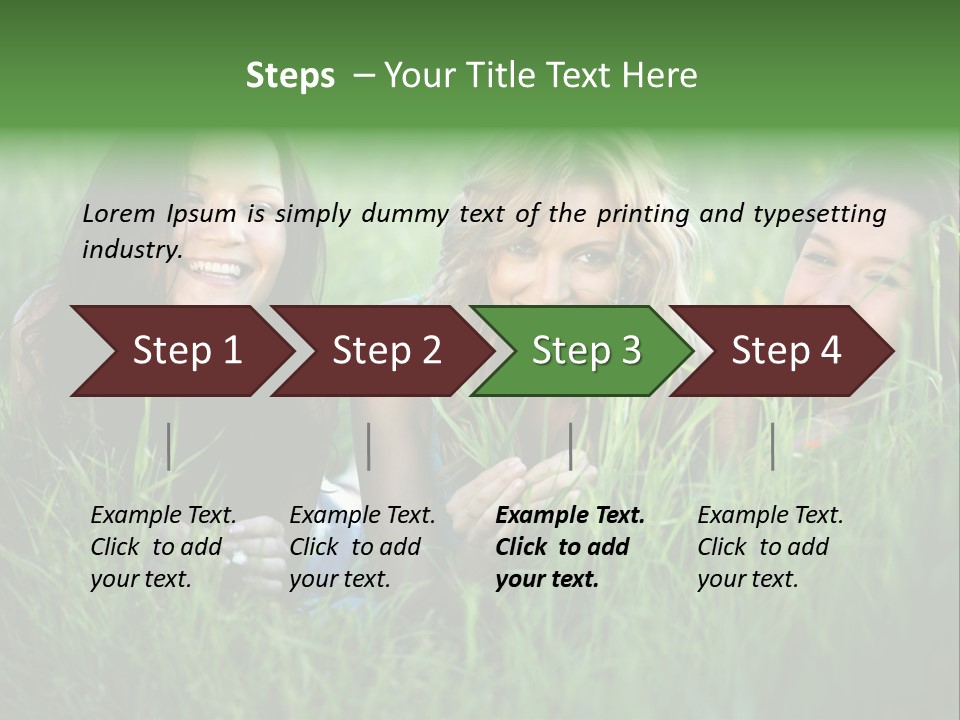 Flower Field Green PowerPoint Template