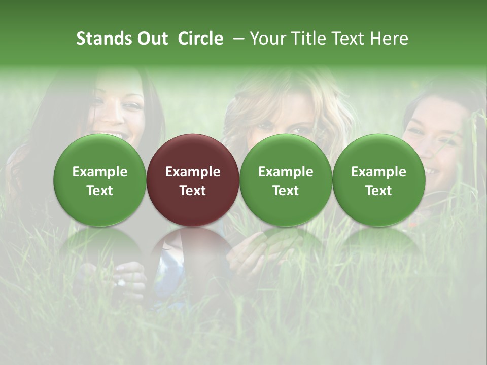 Flower Field Green PowerPoint Template