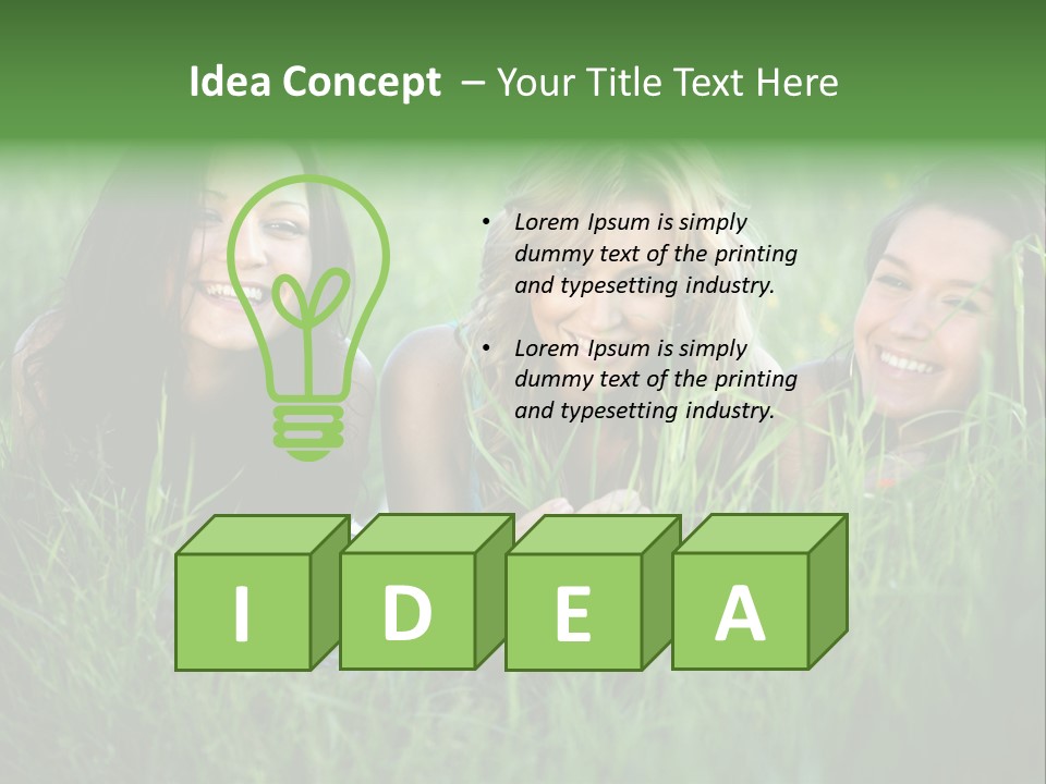 Flower Field Green PowerPoint Template