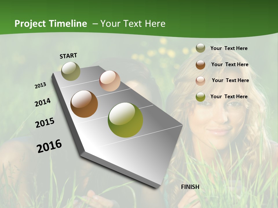 Blue Young Smile PowerPoint Template