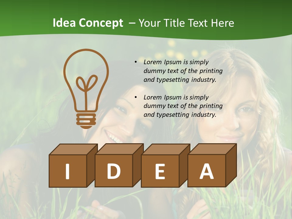 Blue Young Smile PowerPoint Template