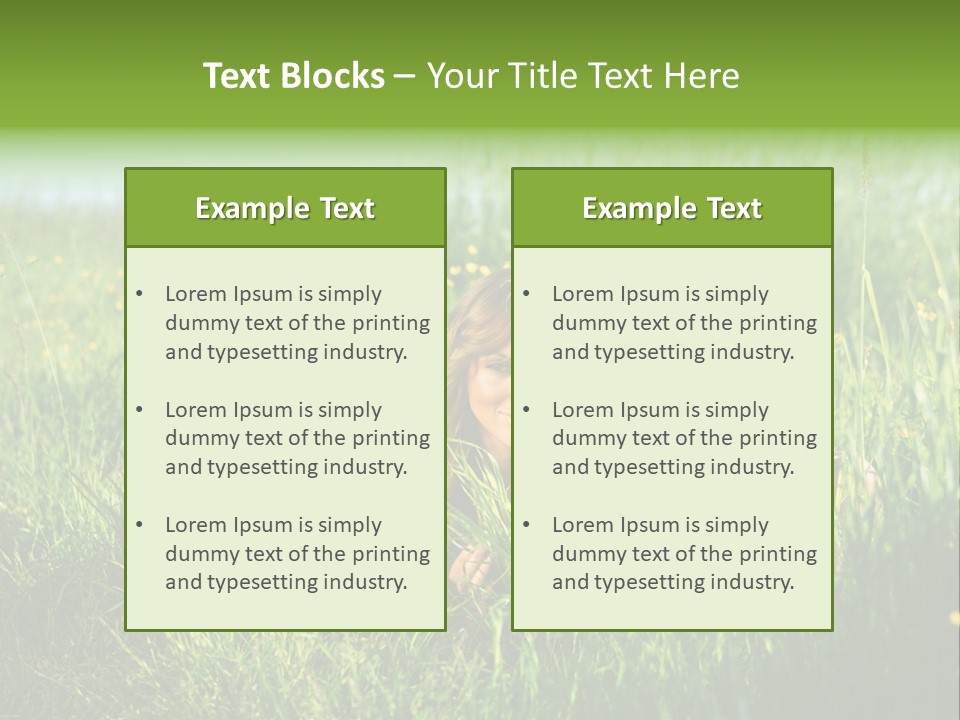 Human Face Smiling Sensuality PowerPoint Template