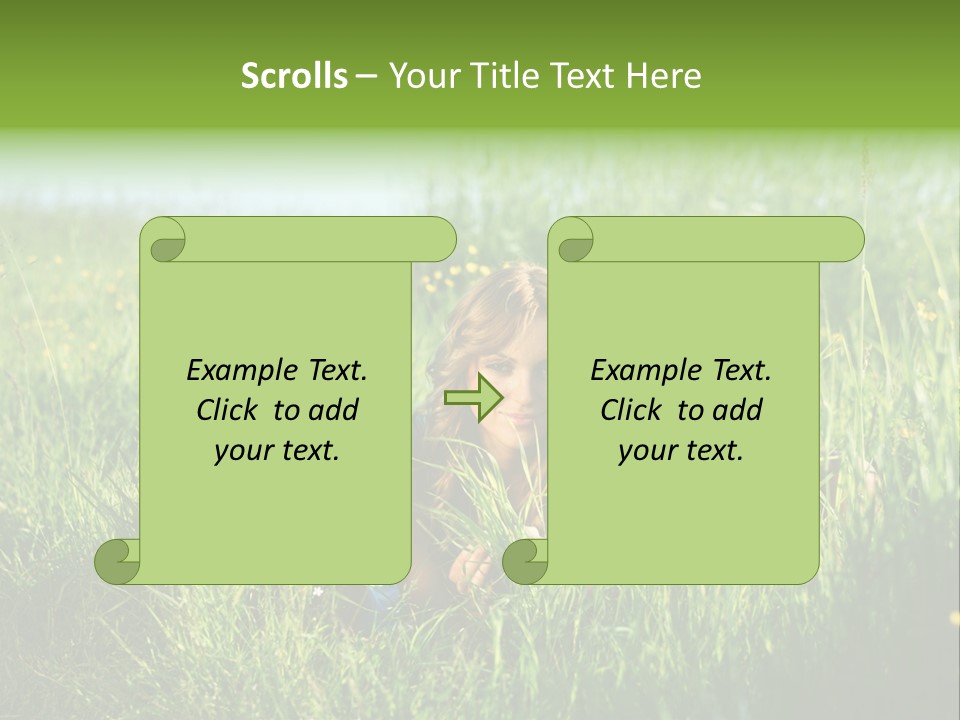 Human Face Smiling Sensuality PowerPoint Template