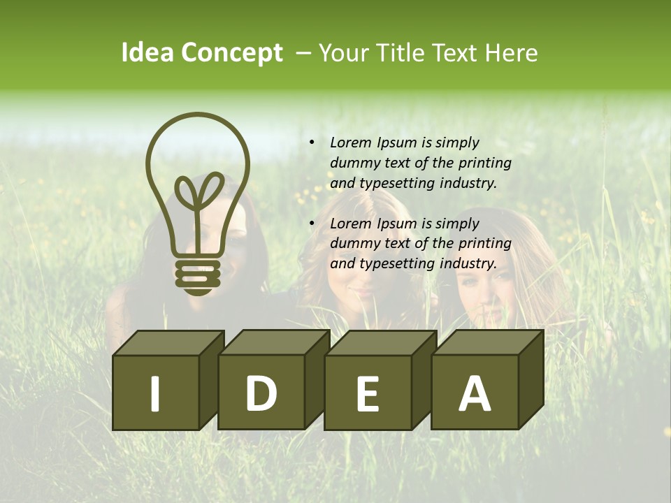 Human Face Smiling Sensuality PowerPoint Template