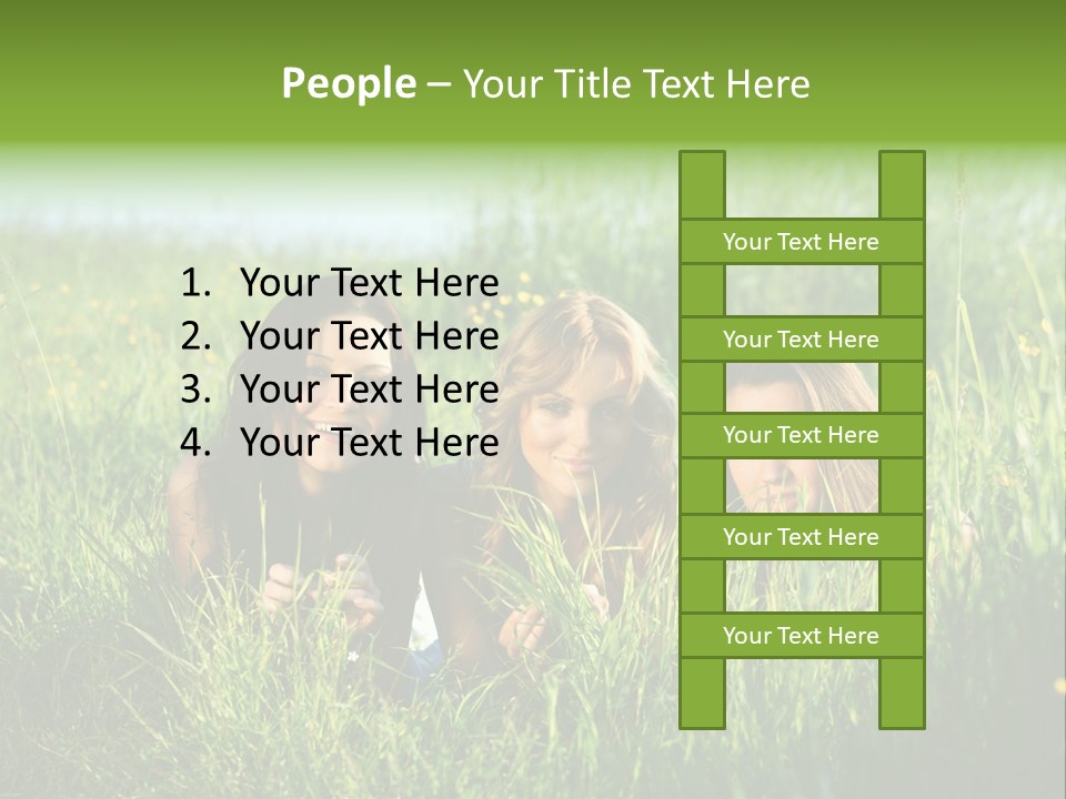 Human Face Smiling Sensuality PowerPoint Template