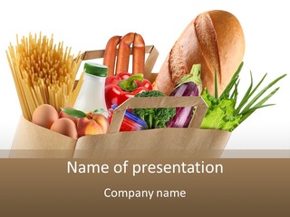 Paper Vegetable Peach PowerPoint Template