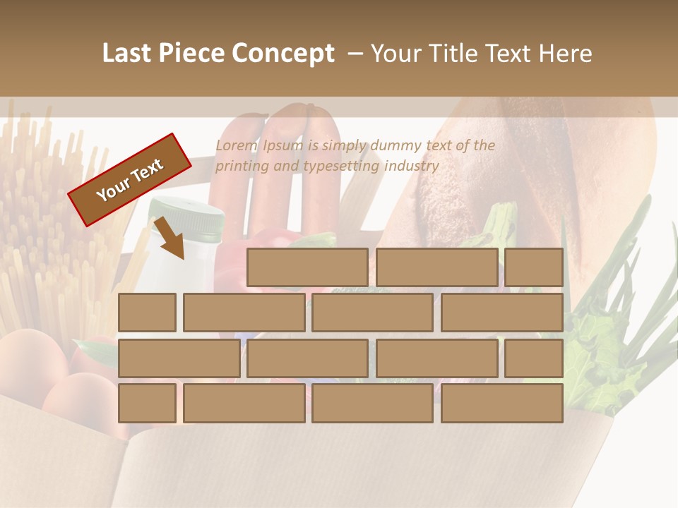 Paper Vegetable Peach PowerPoint Template