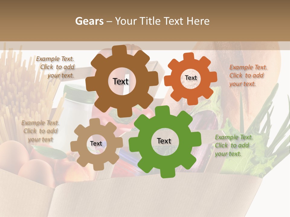 Paper Vegetable Peach PowerPoint Template