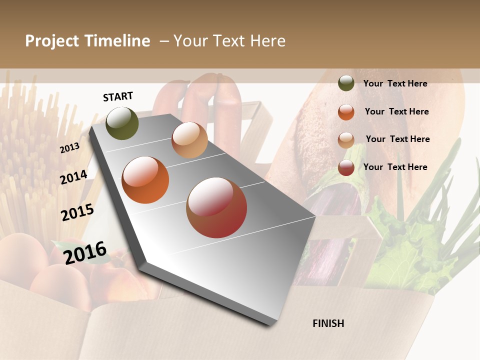 Paper Vegetable Peach PowerPoint Template