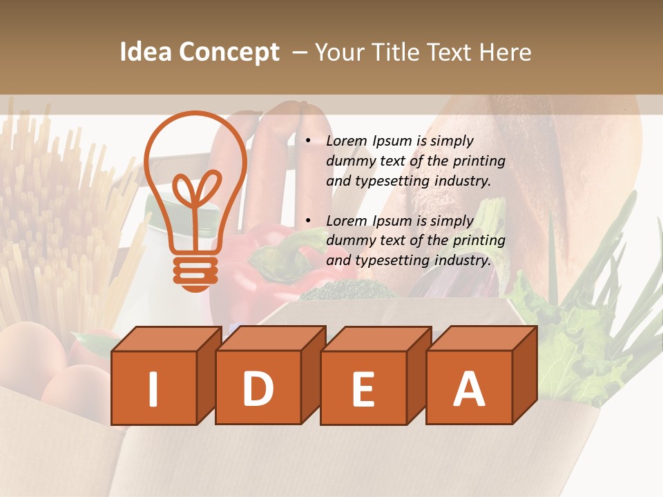 Paper Vegetable Peach PowerPoint Template