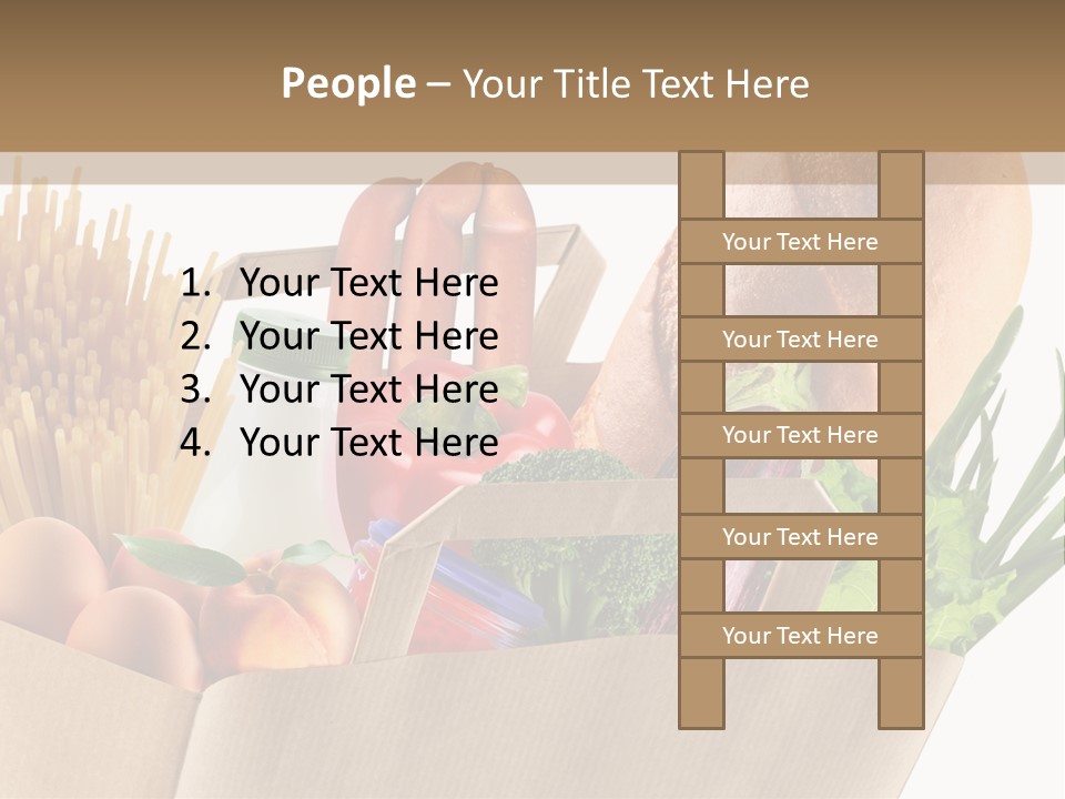 Paper Vegetable Peach PowerPoint Template