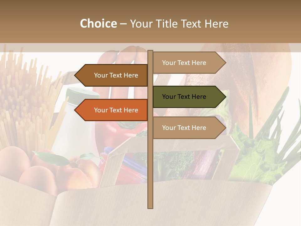 Paper Vegetable Peach PowerPoint Template