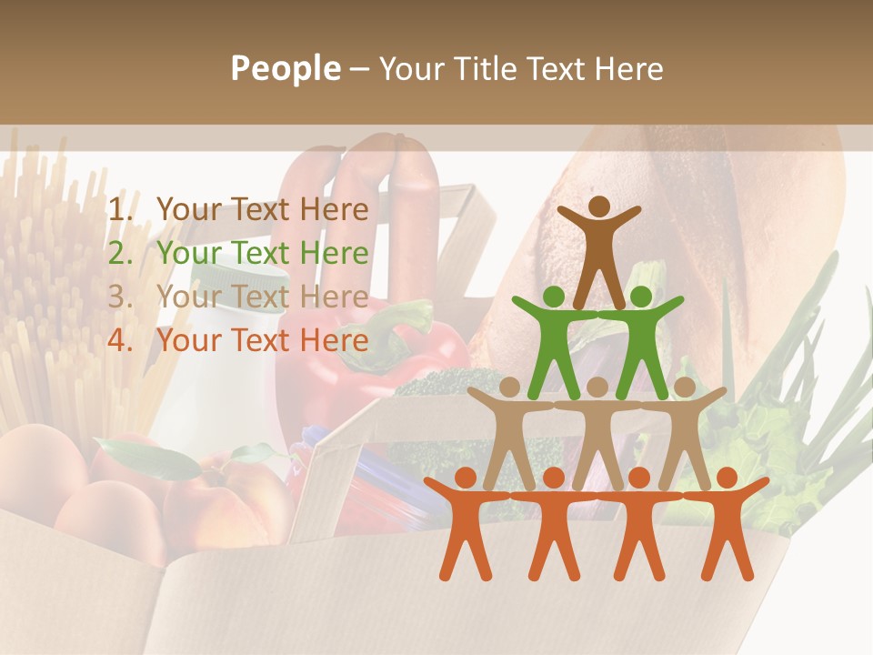 Paper Vegetable Peach PowerPoint Template