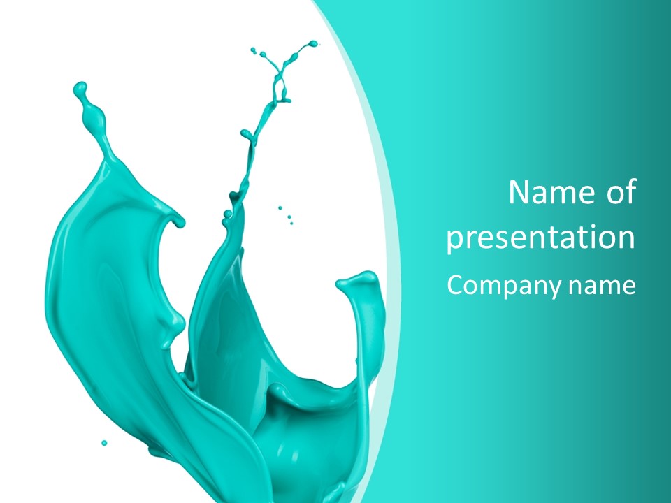 Isolated Artistic Splashing PowerPoint Template