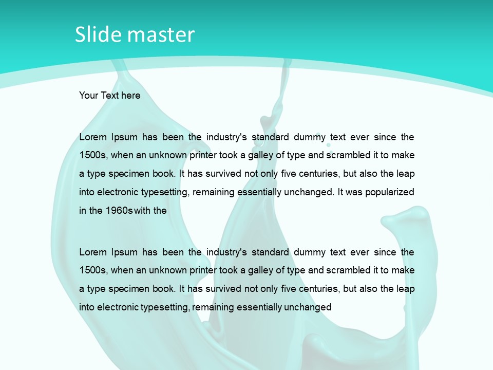 Isolated Artistic Splashing PowerPoint Template