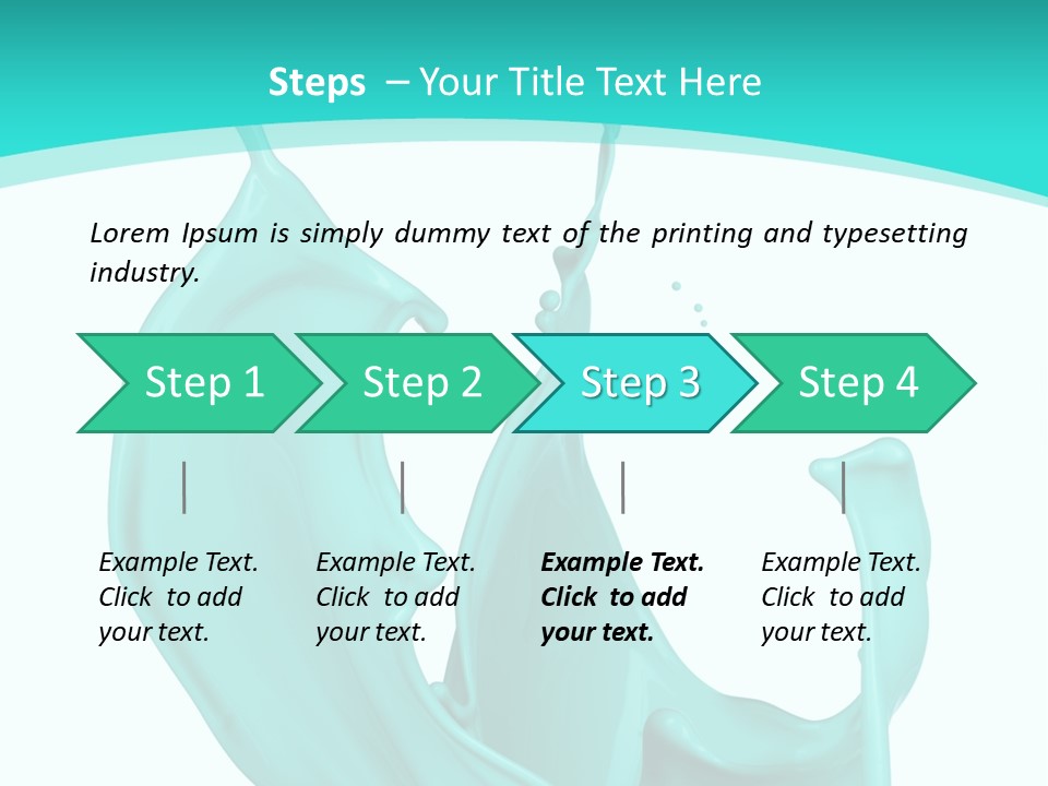 Isolated Artistic Splashing PowerPoint Template