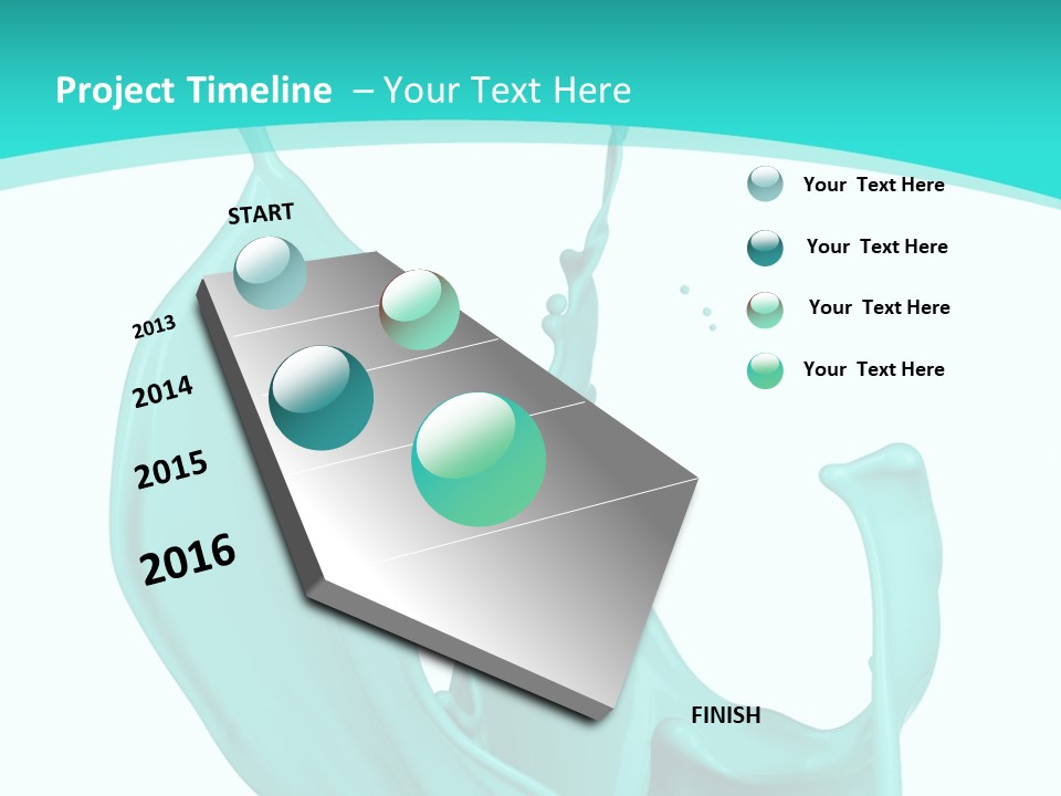 Isolated Artistic Splashing PowerPoint Template