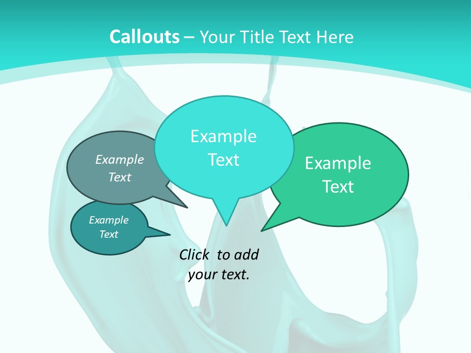 Isolated Artistic Splashing PowerPoint Template