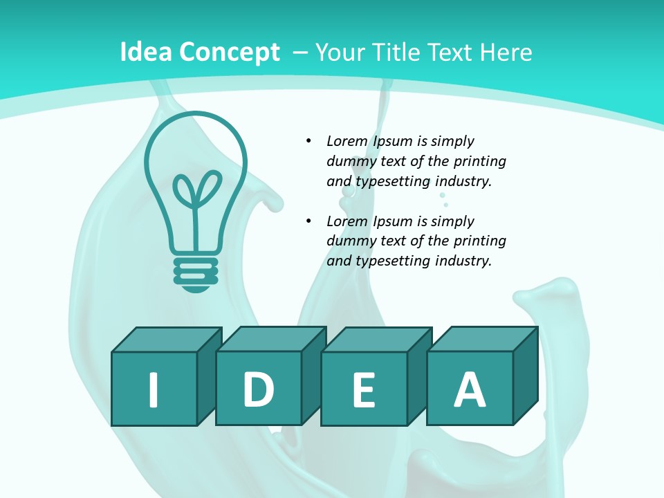 Isolated Artistic Splashing PowerPoint Template