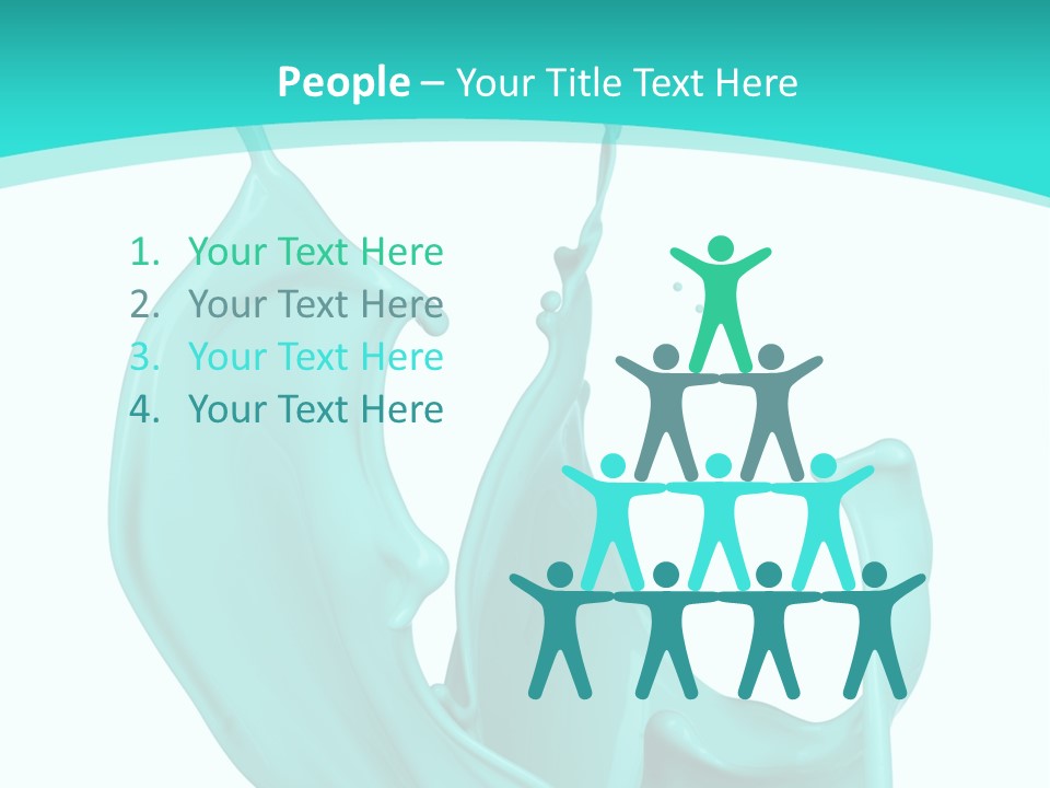 Isolated Artistic Splashing PowerPoint Template