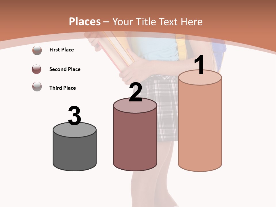 Schoolgirl Smile Braid PowerPoint Template