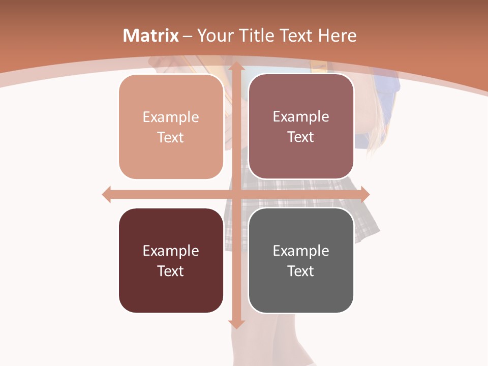 Schoolgirl Smile Braid PowerPoint Template