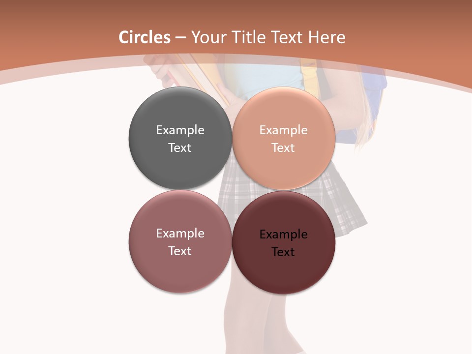 Schoolgirl Smile Braid PowerPoint Template