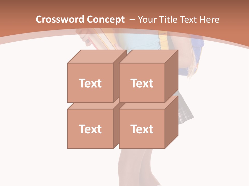 Schoolgirl Smile Braid PowerPoint Template