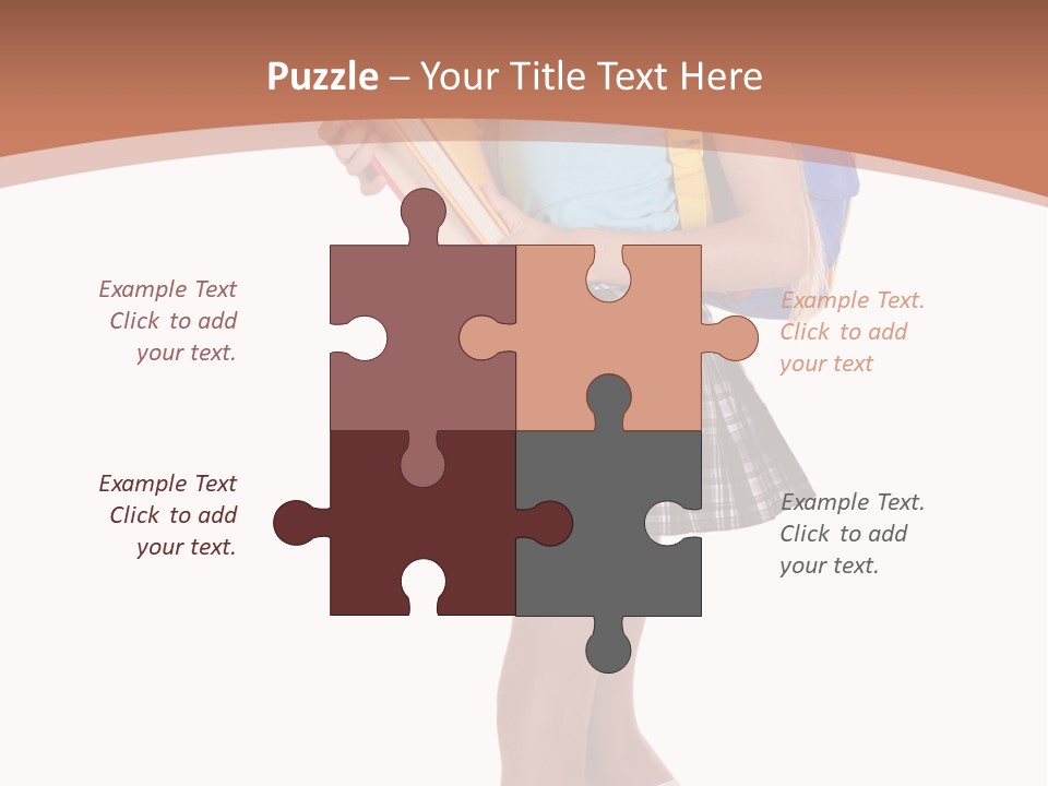 Schoolgirl Smile Braid PowerPoint Template